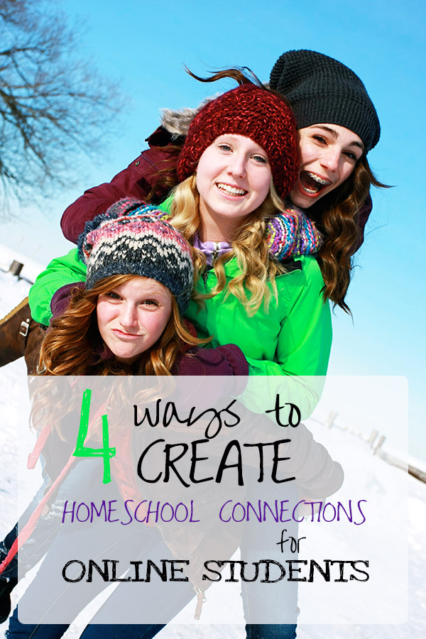 4 ways to create homeschool connections for online students pin
