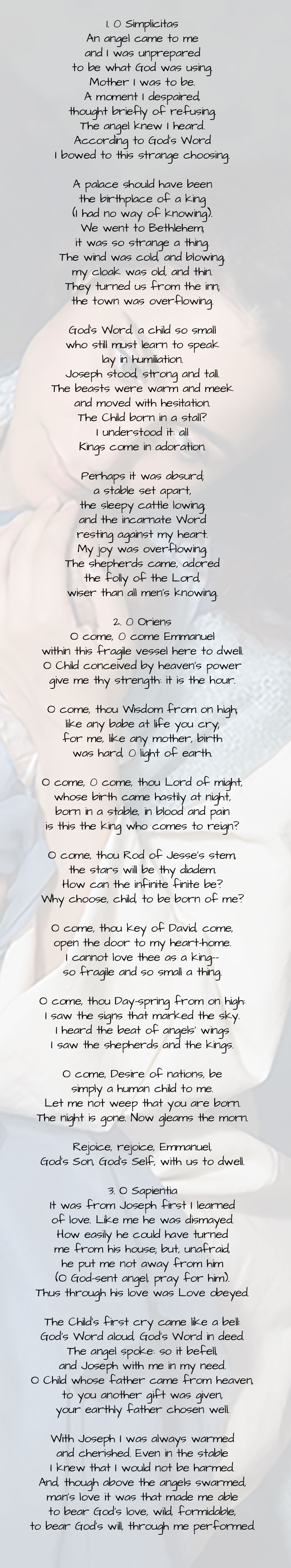 Christmas Poems Three Songs of Mary 2