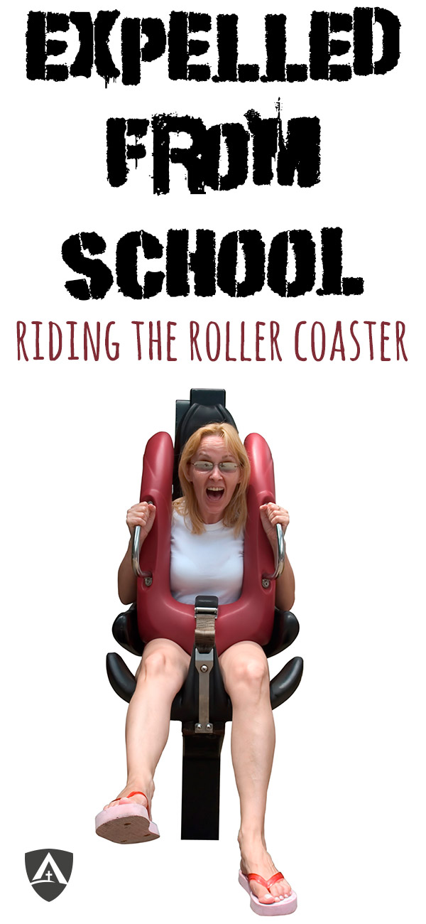 Expelled from school riding the roller coaster Pin