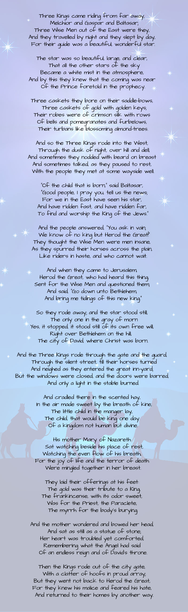 The Three Kings Christmas Poems 2